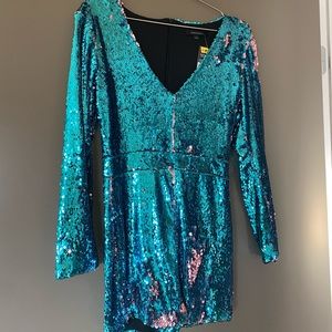 Blue sequin romper - Costume/Dress up/Halloween